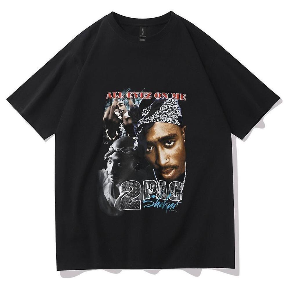 Black Streetwear Tupac Graphic Tee